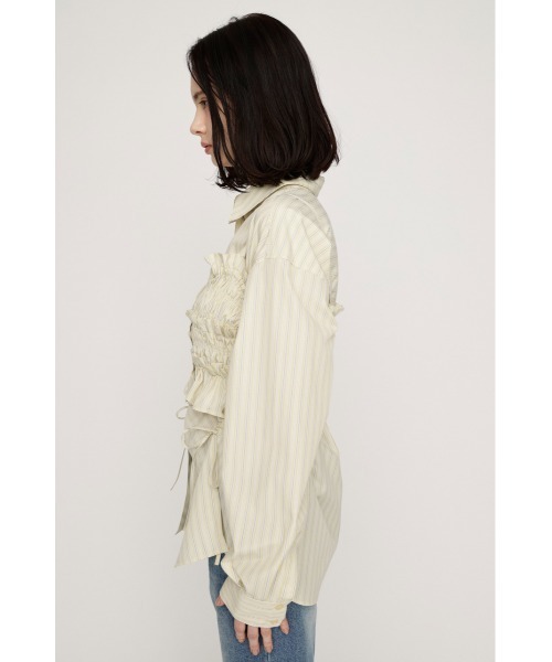 SLY（スライ） ブラウス シャツ BUSTIER LAYERED GATHER SH ビスチェ