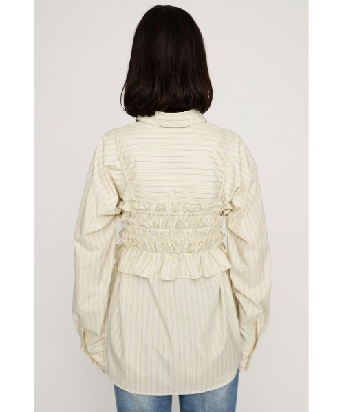 SLY（スライ） ブラウス シャツ BUSTIER LAYERED GATHER SH ビスチェ