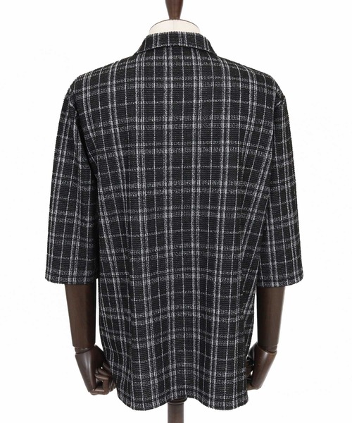 Magine（マージン） ポロシャツ mhs2548- Grid Pattern Fabric Skipper