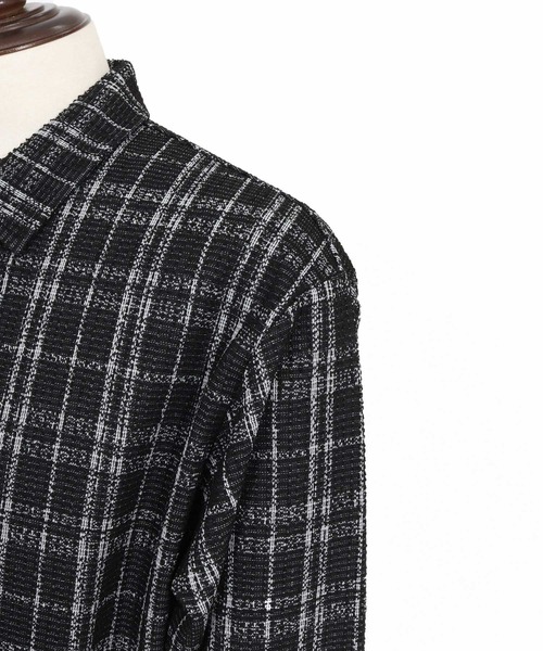 Magine（マージン） ポロシャツ mhs2548- Grid Pattern Fabric Skipper