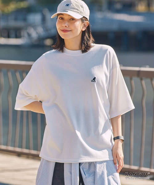 KANGOL（カンゴール） tシャツ 別注 ロゴ ワンポイント刺繍 ドロー