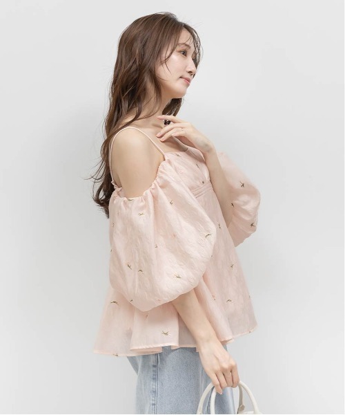 Ami　RANDA 3WAY ギャザーペプラムトップス RANDA（ランダ） ブラウス シャツ 「Tulip Collection」3WAY ギャザー