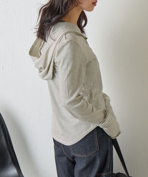 goocy（グーシー） tシャツ コンパクトフーディーロンT レディース
