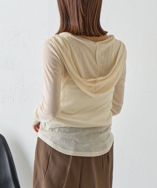 goocy（グーシー） tシャツ コンパクトフーディーロンT レディース