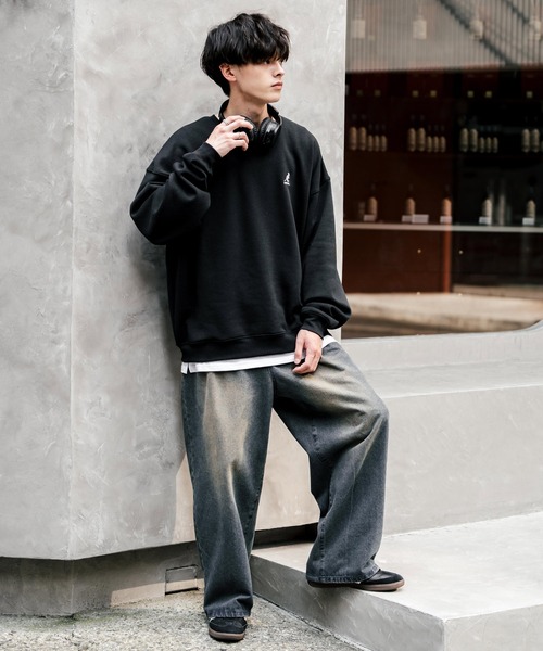 「KANGOL」 スウェットカットソー L ベージュ メンズ_画像6