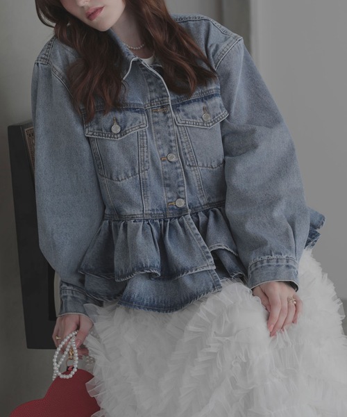 MILK　myu フリルデニムジャケット　Gジャン　新品 Myu（ミュー） デニムジャケット gジャン FRILL DENIM JACKET