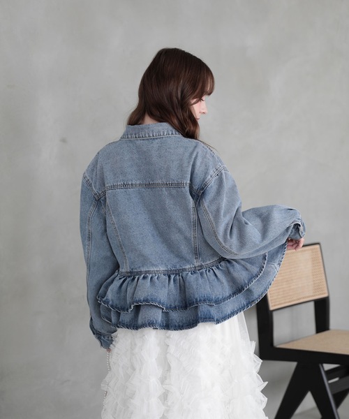 Myu（ミュー） デニムジャケット gジャン FRILL DENIM JACKET