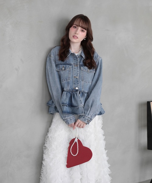 Myu（ミュー） デニムジャケット gジャン FRILL DENIM JACKET