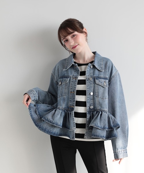 Myu（ミュー） デニムジャケット gジャン FRILL DENIM JACKET
