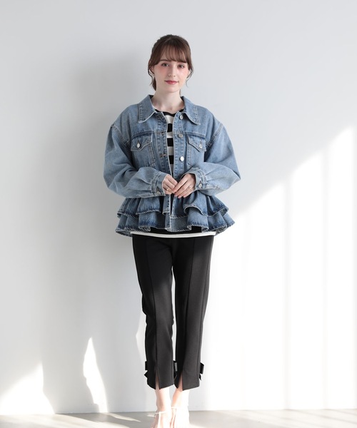 Myu（ミュー） デニムジャケット gジャン FRILL DENIM JACKET