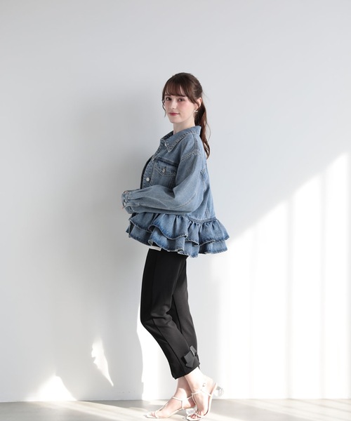 Myu（ミュー） デニムジャケット gジャン FRILL DENIM JACKET