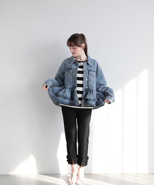 Myu（ミュー） デニムジャケット gジャン FRILL DENIM JACKET