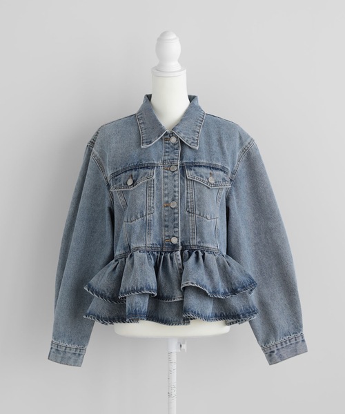 Myu（ミュー） デニムジャケット gジャン FRILL DENIM JACKET