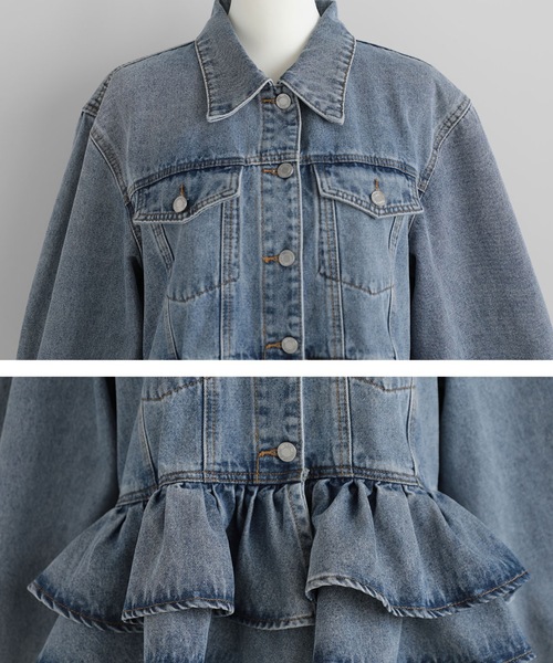 Myu（ミュー） デニムジャケット gジャン FRILL DENIM JACKET
