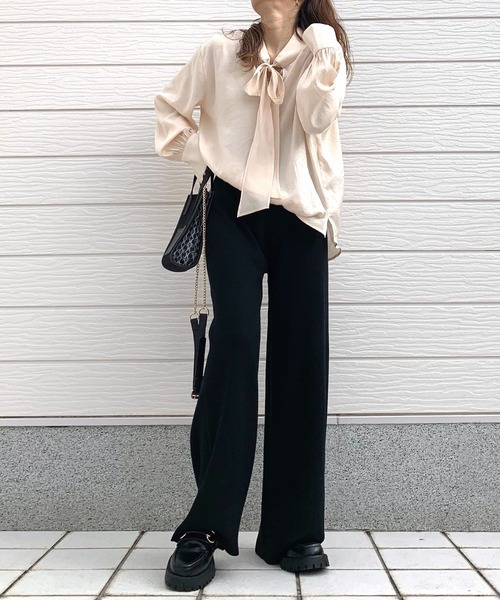 「Q」 長袖ブラウス MEDIUM アイボリー レディース_画像5