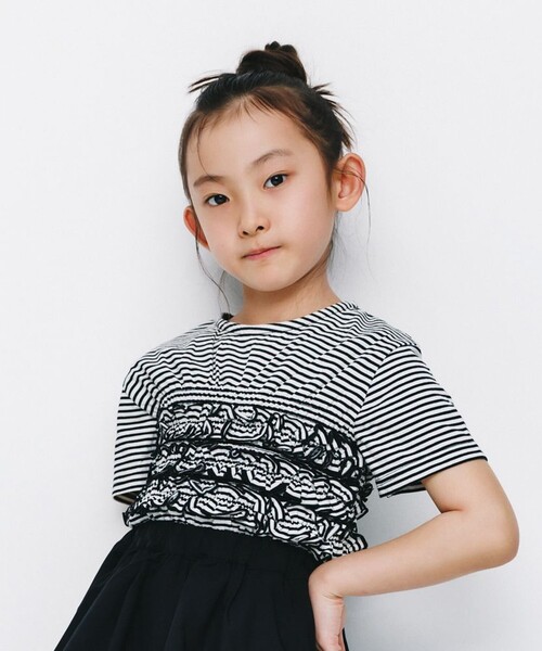 branshes（ブランシェス） tシャツ 「b.+A」金子綾/シャーリング半袖T