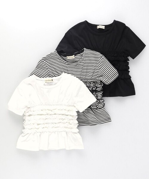 branshes（ブランシェス） tシャツ 「b.+A」金子綾/シャーリング半袖T