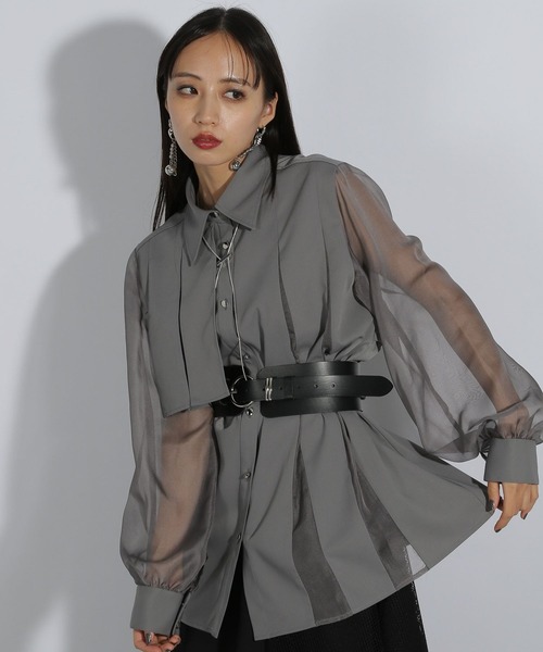 「HARE」 長袖シャツ FREE ブルー レディースの画像