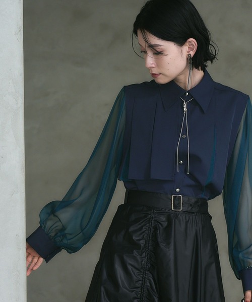 「HARE」 長袖シャツ FREE ブルー レディースの画像