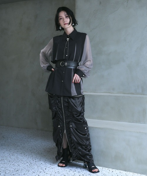 「HARE」 長袖シャツ FREE ブルー レディースの画像