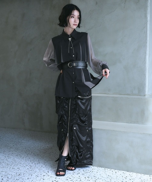 「HARE」 長袖シャツ FREE ブルー レディースの画像