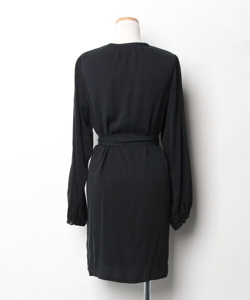 「DIANE von FURSTENBERG」 長袖ワンピース 2 ブラック レディース_画像2