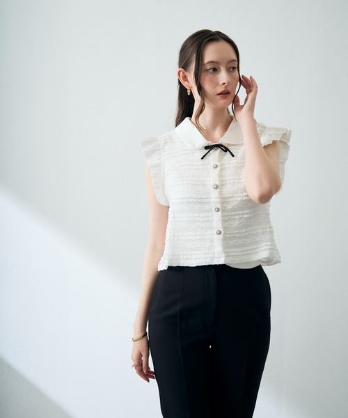 MISCH MASCH（ミッシュマッシュ） tシャツ 2026春夏新作 リボン襟付き