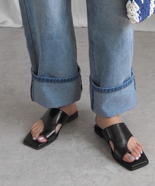 「minia」 フラットサンダル M ブラウン レディース_画像6