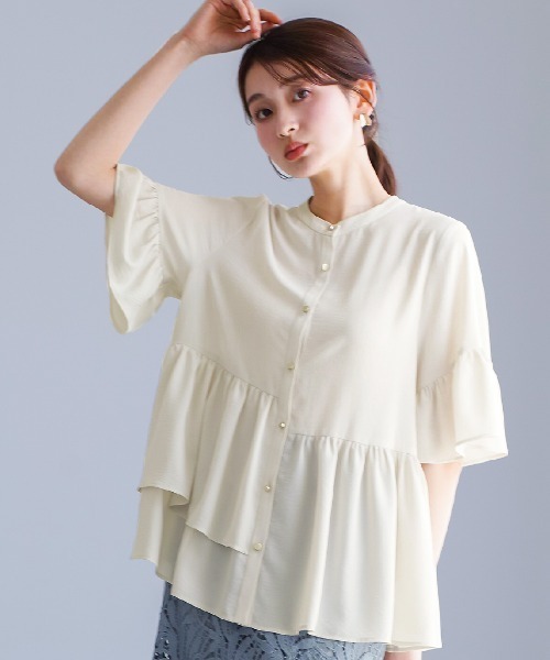 ブラウス シャツ 夏 「 一枚で差がつく 」 とろみタンブラー・アシメ