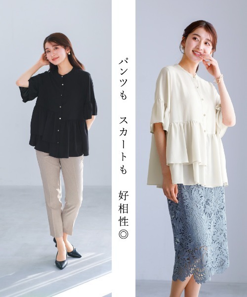 ブラウス シャツ 夏 「 一枚で差がつく 」 とろみタンブラー・アシメ