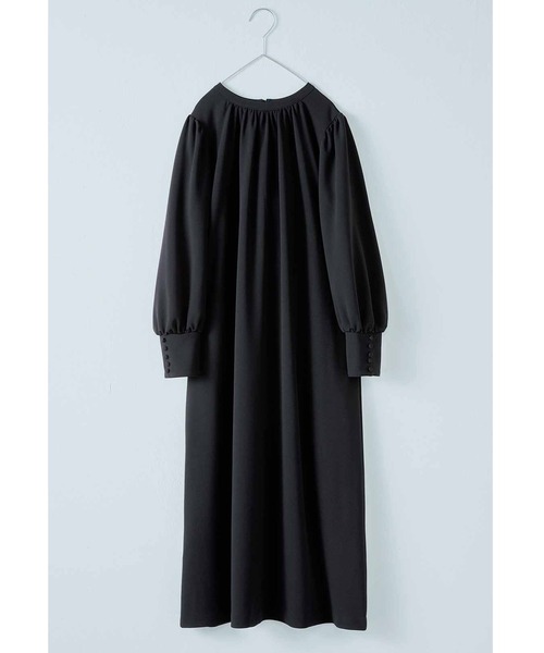 「Live in comfort」 長袖ワンピース MEDIUM ブラック レディース_画像6