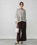 「GLOBAL WORK」 半袖ニット MED...の詳細画像5
