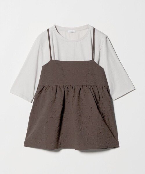 tシャツ エンボスキャミ＋Tシャツ ‐セットアイテム‐「A DAY IN THE LIFE」 レディースの画像