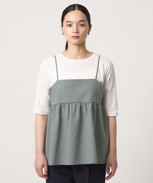 tシャツ エンボスキャミ＋Tシャツ ‐セットアイテム‐「A DAY IN THE LIFE」 レディースの画像