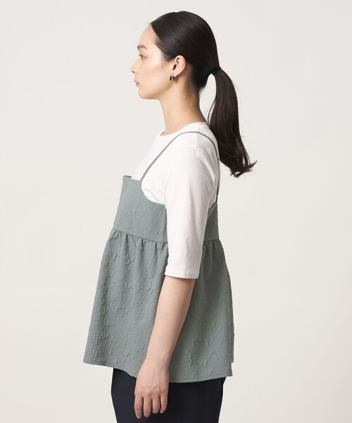 tシャツ エンボスキャミ＋Tシャツ ‐セットアイテム‐「A DAY IN THE LIFE」 レディースの画像