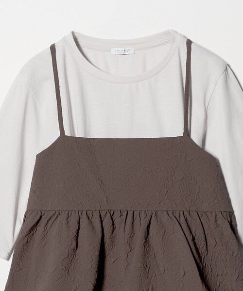 tシャツ エンボスキャミ＋Tシャツ ‐セットアイテム‐「A DAY IN THE LIFE」 レディースの画像