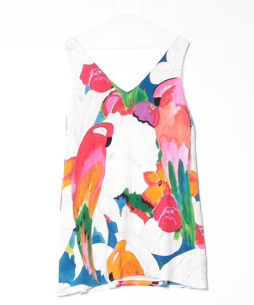 「Desigual」 ノースリーブワンピース L ホワイト レディース_画像2