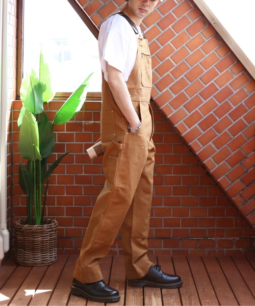 Carhartt（カーハート） オーバーオール W34xL30 ブラウン メンズ