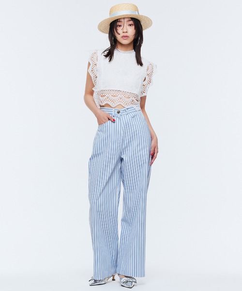 「Narcissus」 チノパンツ FREE ブルー レディース_画像5
