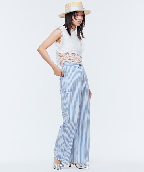 「Narcissus」 チノパンツ FREE ブルー レディース_画像6