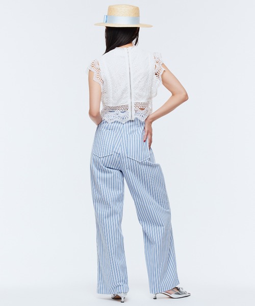 「Narcissus」 チノパンツ FREE ブルー レディース_画像7