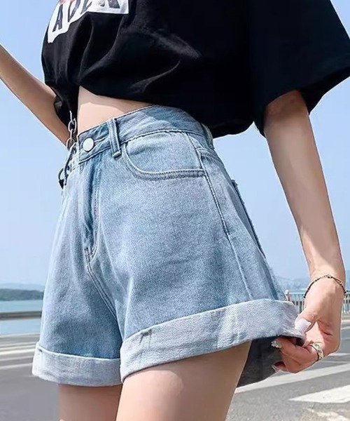 ジーンズ デニム デニムパンツ デニムショートパンツ レディース