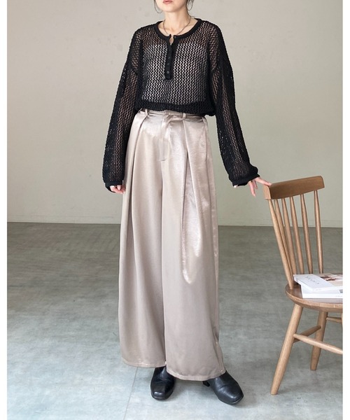 She's Closet サマーニット ニット セーター オーバーサイズ透かし編み