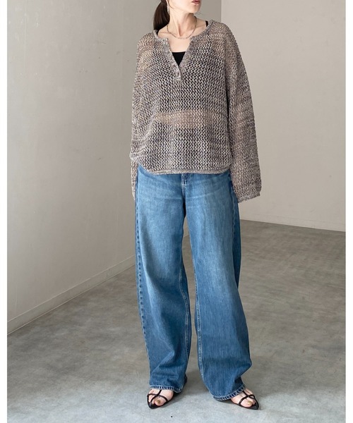 She's Closet サマーニット ニット セーター オーバーサイズ透かし編み