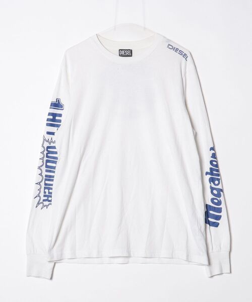 DIESEL 長袖カットソー ホワイト DIESEL（ディーゼル） 長袖Tシャツ LARGE ホワイト メンズ : ZOZOTOWN