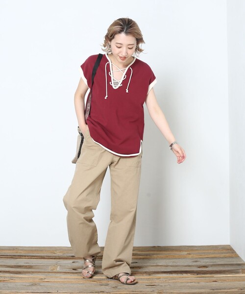 「FREAK'S STORE」 パンツ SMALL オリーブ レディース_画像5