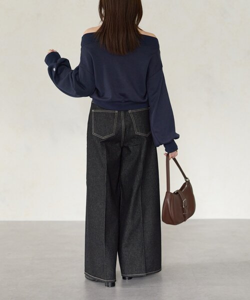 「Thevon」 デニムパンツ M ブラック レディース_画像5