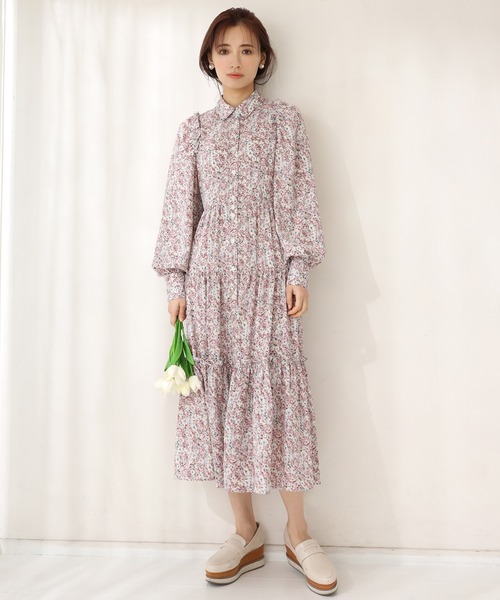 one after another NICE CLAUP ワンピース ティアードロングシャツ