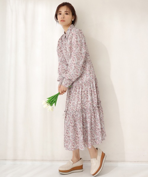 one after another NICE CLAUP ワンピース ティアードロングシャツ