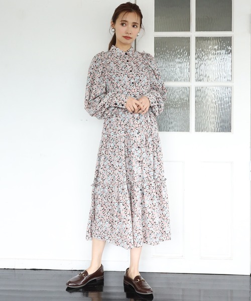 one after another NICE CLAUP ワンピース ティアードロングシャツ